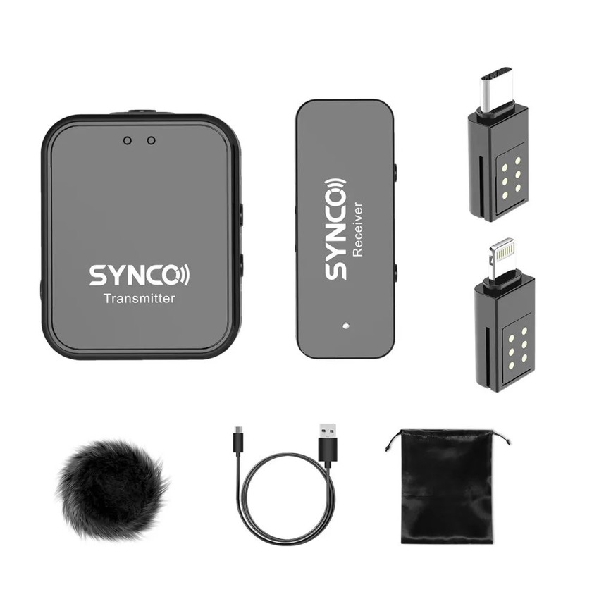 Компактный беспроводной микрофон Synco G1T/L для Type-C и Apple Lightning