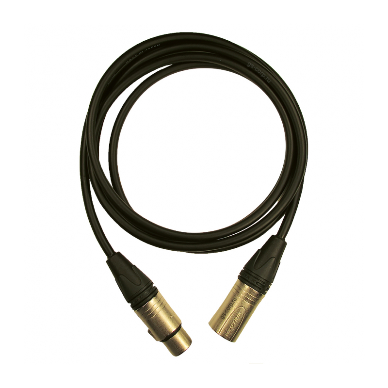 GS-PRO XLR3F-XLR3M 5 метров балансный микрофонный кабель (черный)